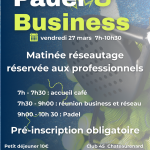 FRENCH PADEL  27 Mars 2026 07H-10H30 / CLUB 45 CHATEAURENARD